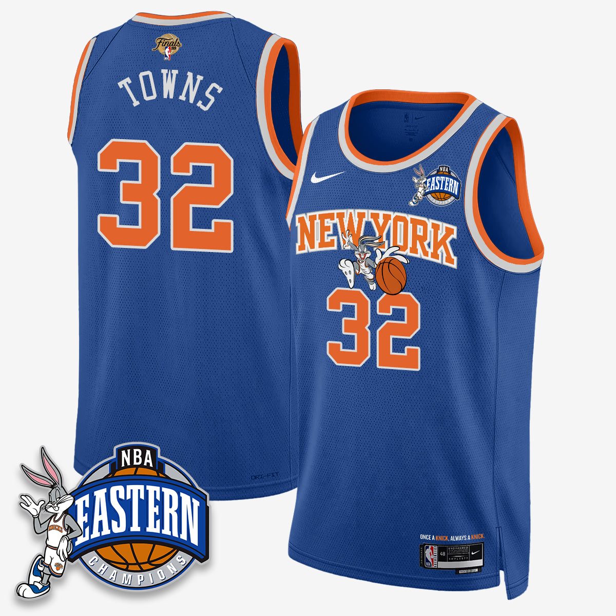 NYK 2026 NBA Finals x Bunny Vapor Jersey - Stitched