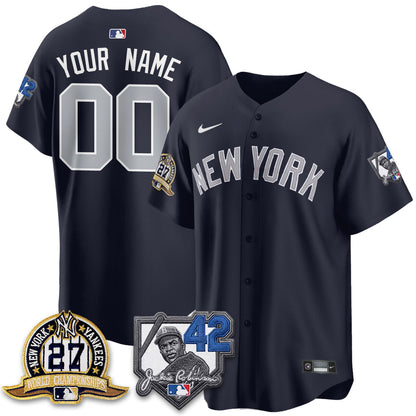 NYY 2026 Jackie Robinson Day Vapor Limited Custom Jersey - Stitched