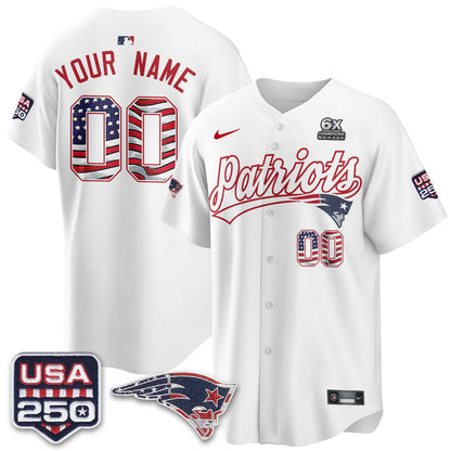 NE America Edition Vapor Custom Jersey - Stitched