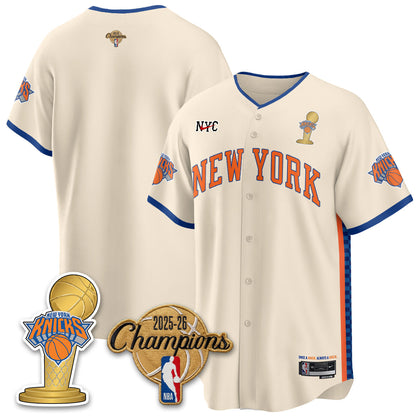 NYK 2026 NBA Champions Vapor Jersey - Stitched