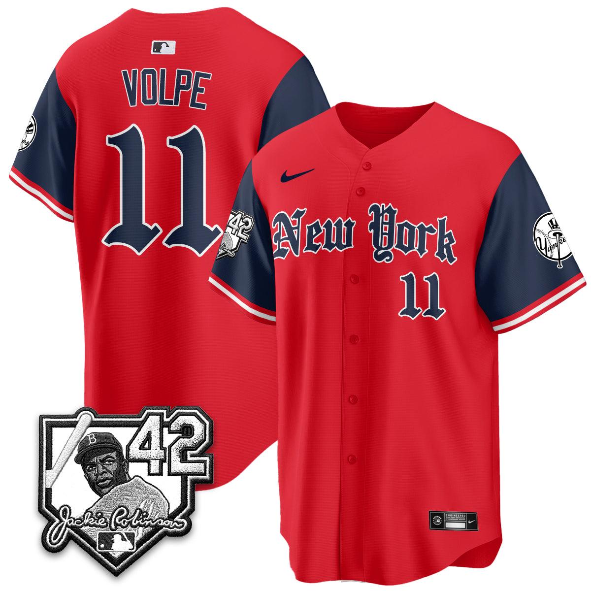 NYY 2026 Jackie Robinson Day Gothic Vapor Limited Jersey - Stitched