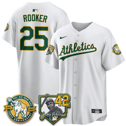 OAK 2026 Jackie Robinson Day - Celebrating 125 Years Limited Vapor Jersey - Stitched