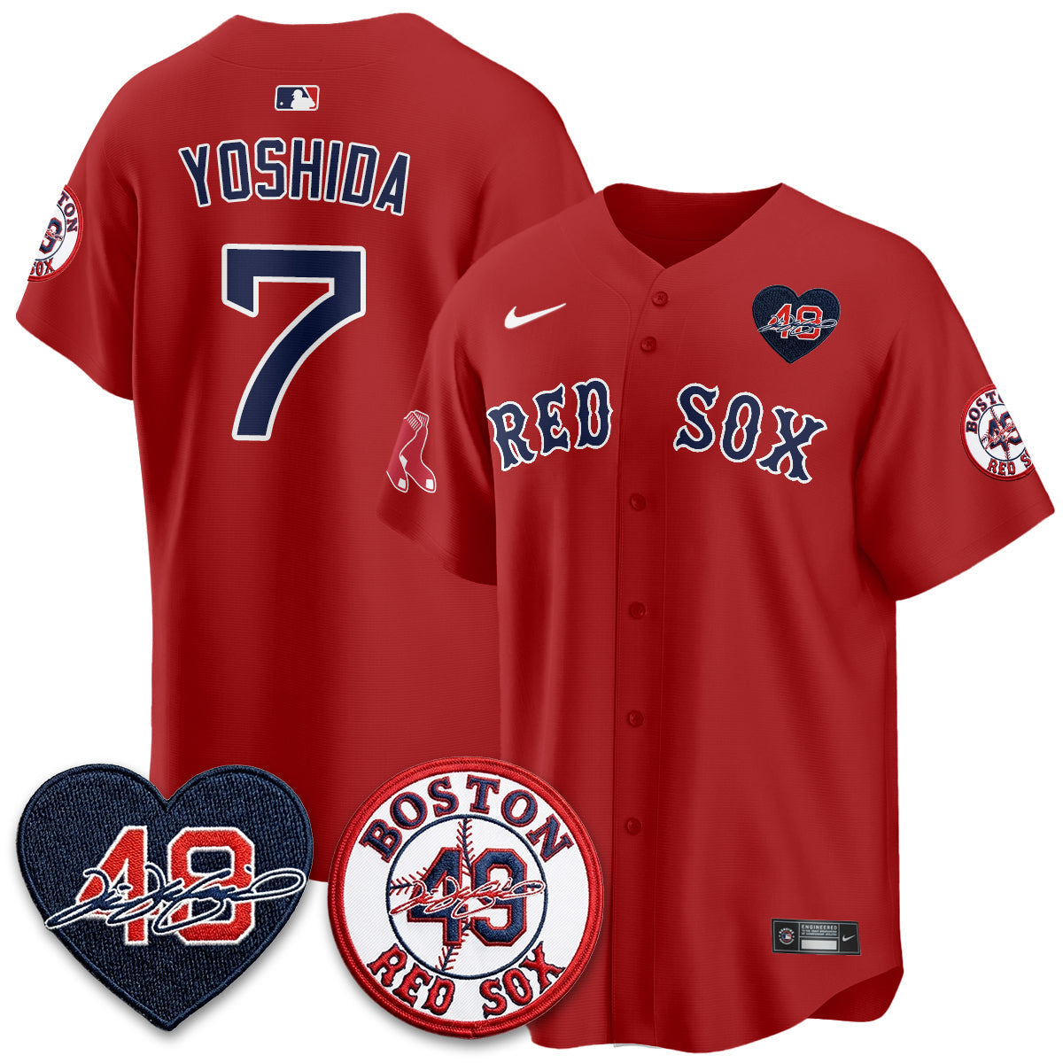 BOS Tim Wakefield Memorial Patch Vaper Premier Limited Jersey - Stitched