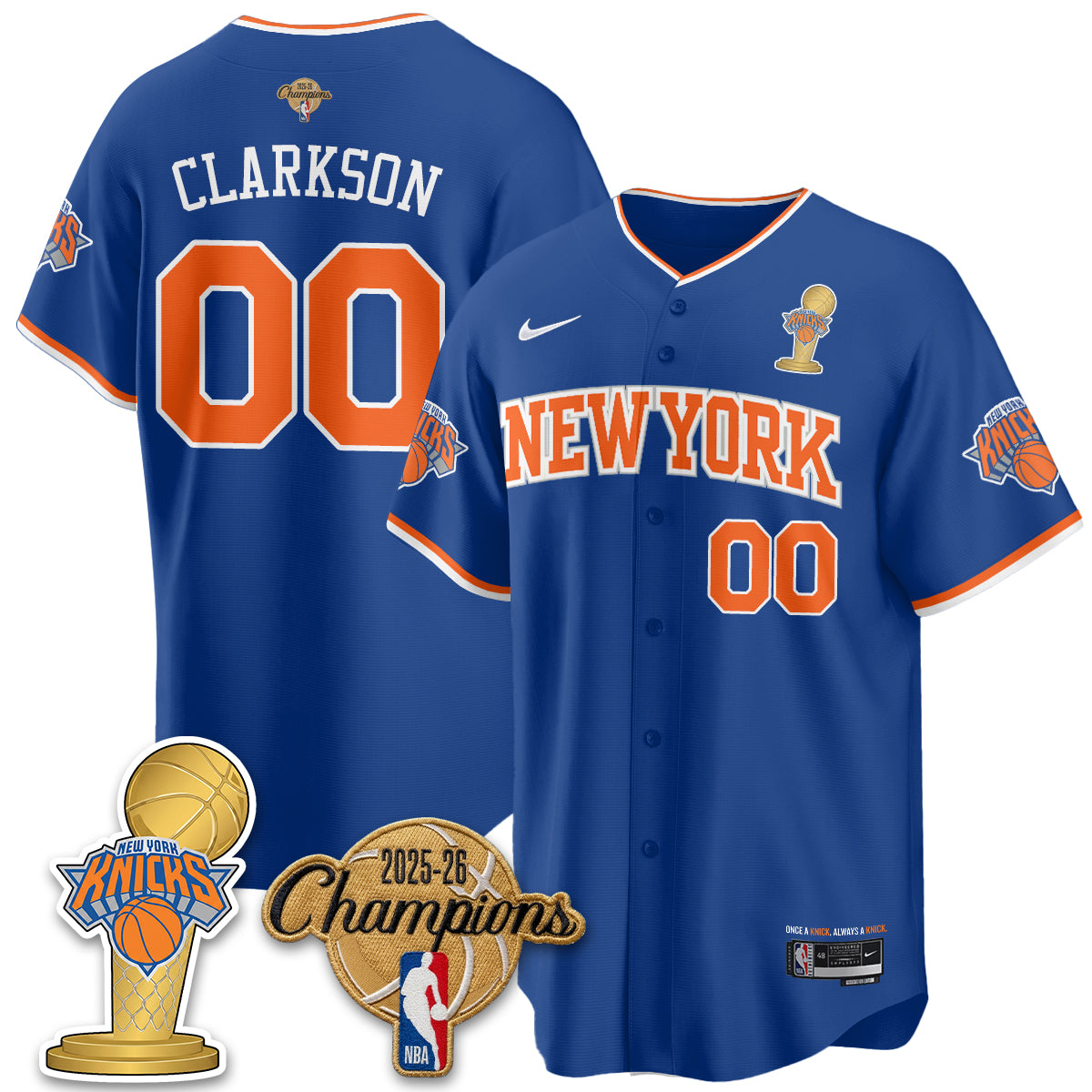 NYK 2026 NBA Champions Vapor Jersey - Stitched
