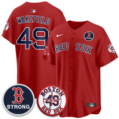 BOS Tim Wakefield Memorial Patch Vaper Premier Limited Jersey - Stitched V2