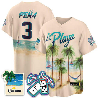 HOU Beach Connect "La Playa" Edition Vapor Jersey- Patch Stitched