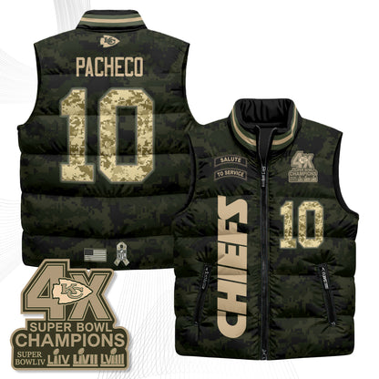 KC 2026 Salute to Service Puffer Vest - Printed
