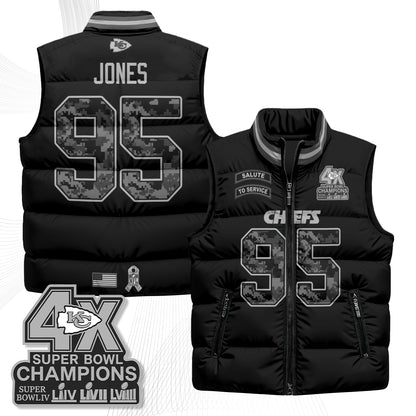 KC 2026 Salute to Service Puffer Vest - Printed