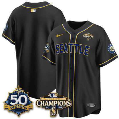 SEA 50th Anniversary Black Out Style Vapor Premier Limited Jersey - Stitched
