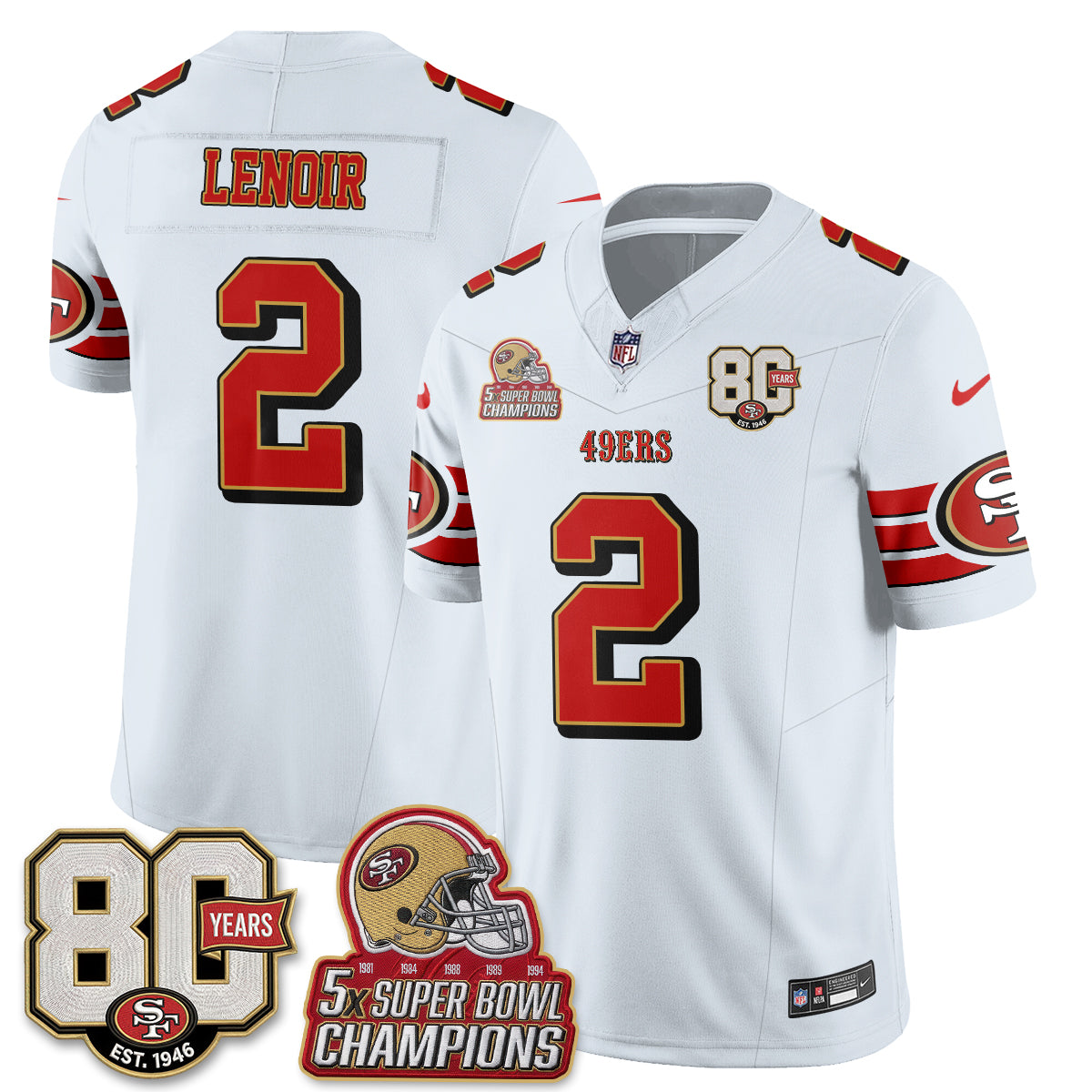 SF Throwback Vapor Jersey - Stitched