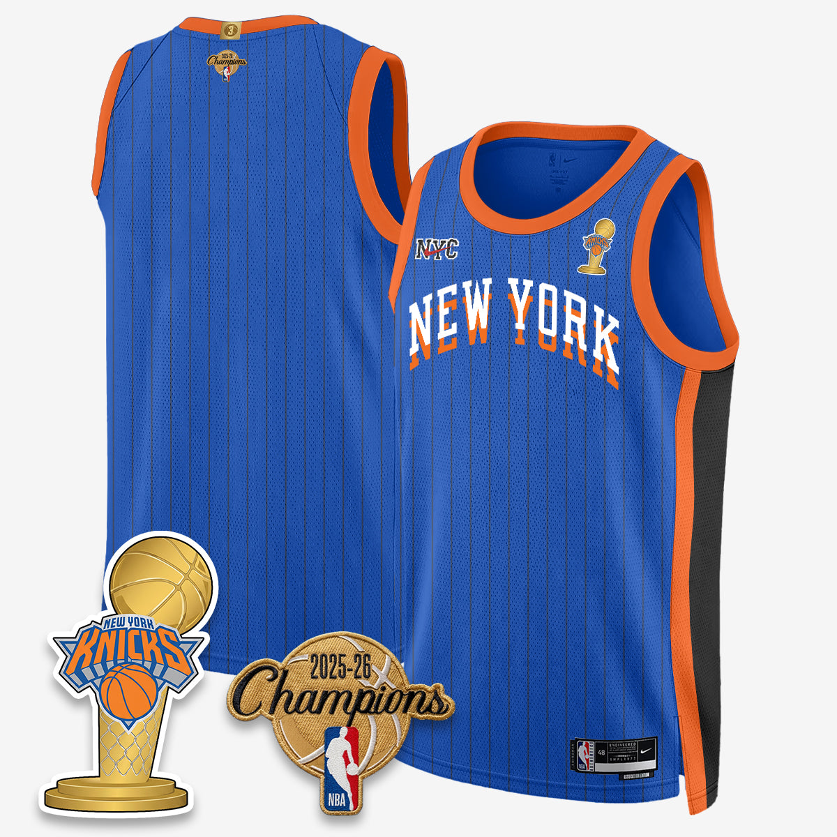 NYK 2026 Basketball Champions Vapor Jersey - Stitched