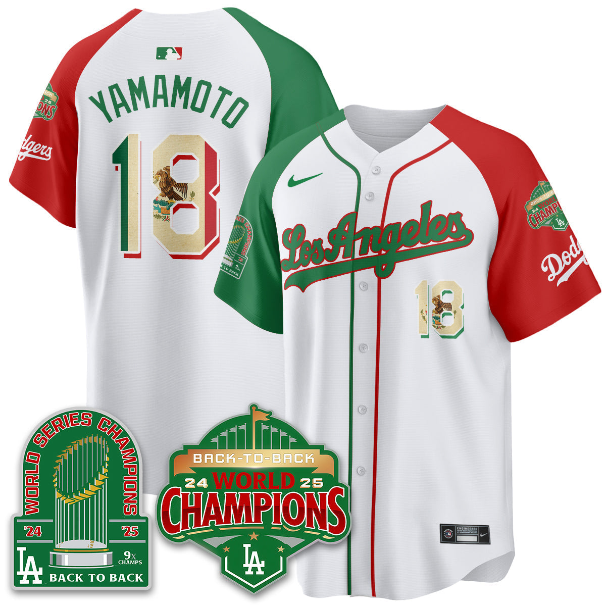 LAD Mexico Vapor Limited Jersey - 9x & B2B Champs - Stitched
