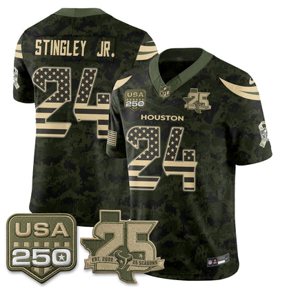 HOU 2026 Salute to Service Edition Vapor Jersey - Stitched