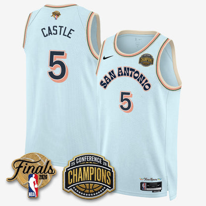 SAS 2026 NBA Western Conference Champions Vapor City Edition Jersey - Stitched