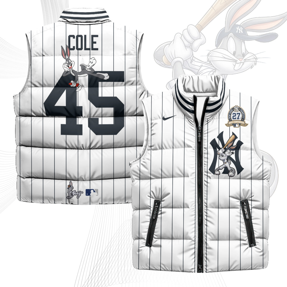 NYY Edition Unisex Puffer Vest - Printed