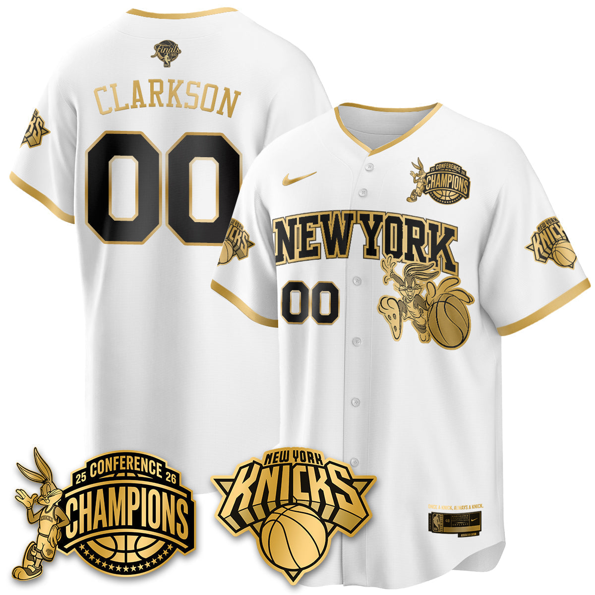 NYK 2026 NBA Finals x Bunny Vapor Jersey V2- Stitched