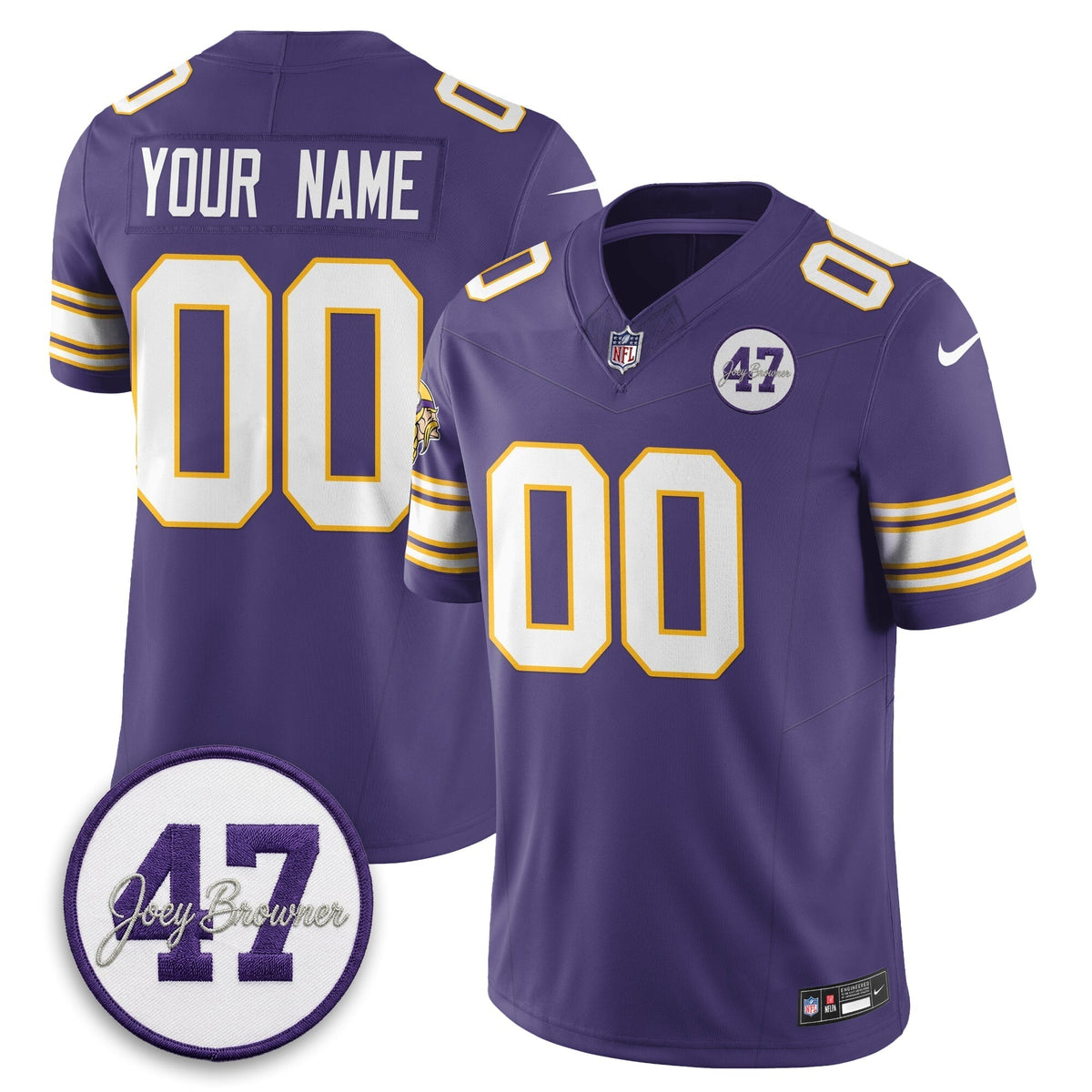 MIN Joey Browner Thank You For Memories - 1960 – 2026 Football Vapor Limited Custom Jersey - Stitched