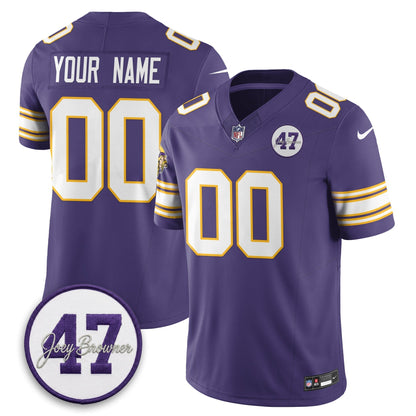 MIN Joey Browner Thank You For Memories - 1960 – 2026 Football Vapor Limited Custom Jersey - Stitched