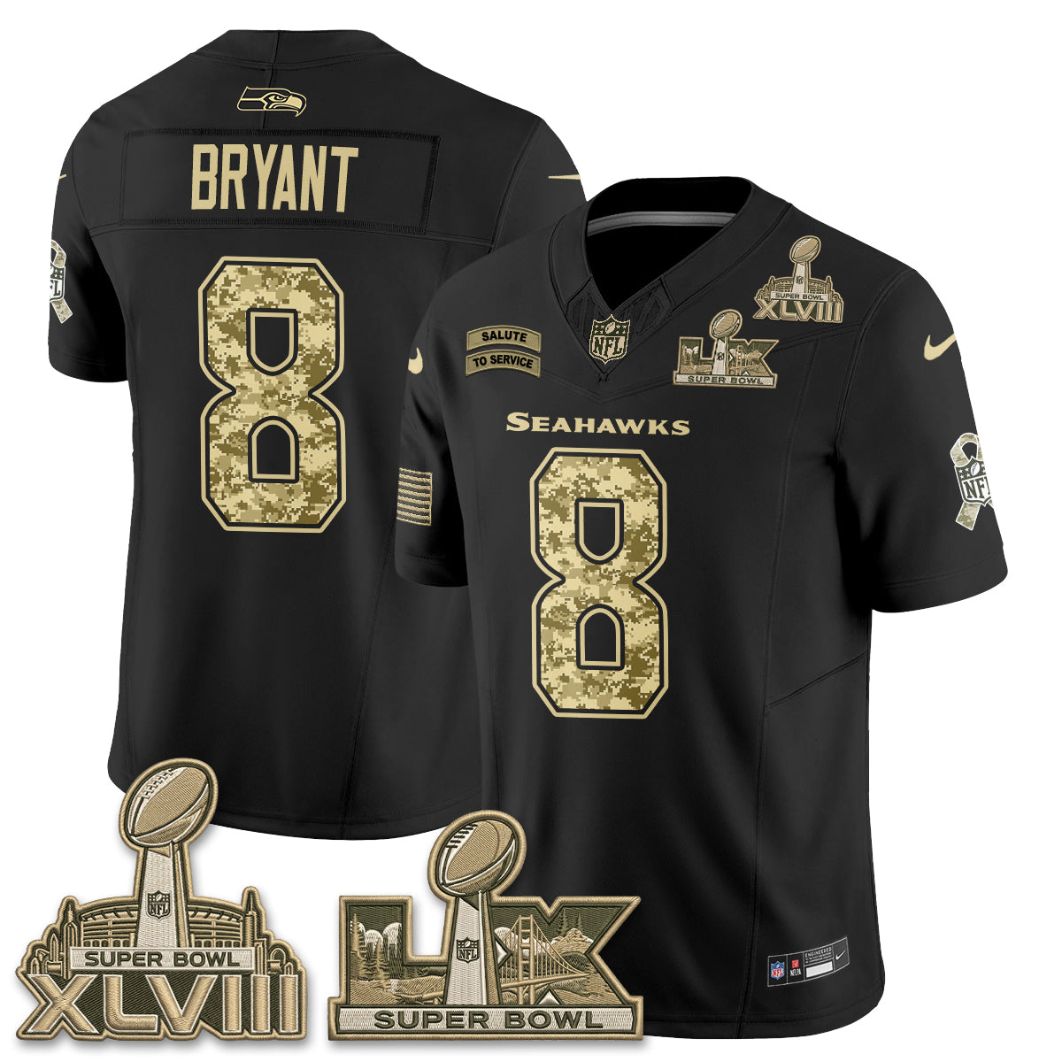 SEA 2026 Salute to Service V2 Vapor Jersey - Stitched