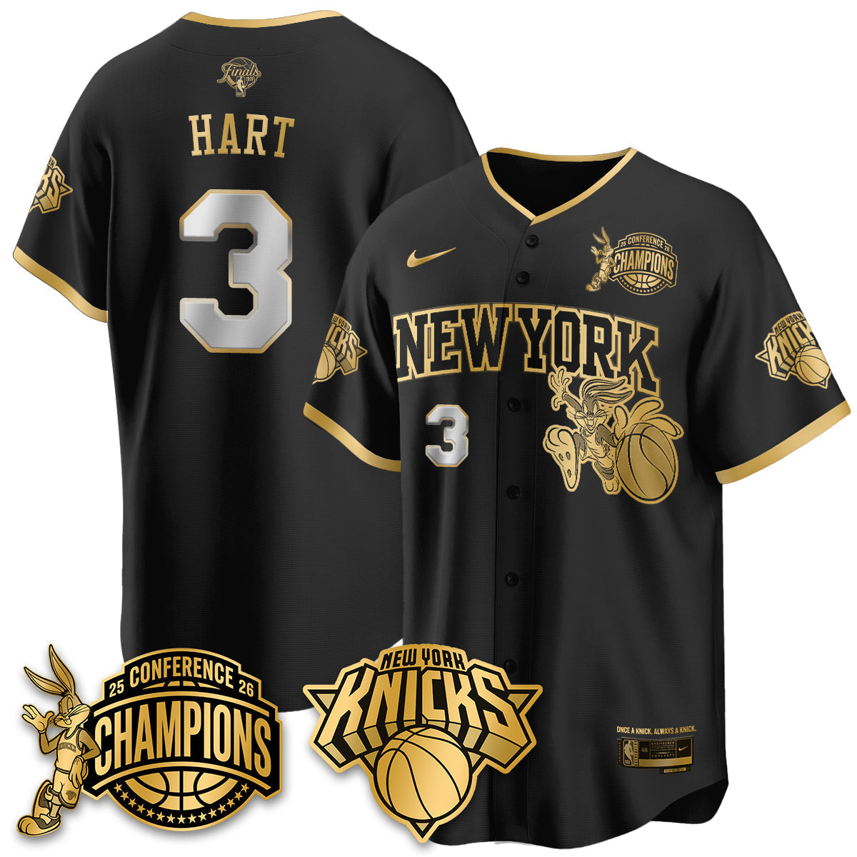 NYK 2026 NBA Finals x Bunny Vapor Jersey V2- Stitched