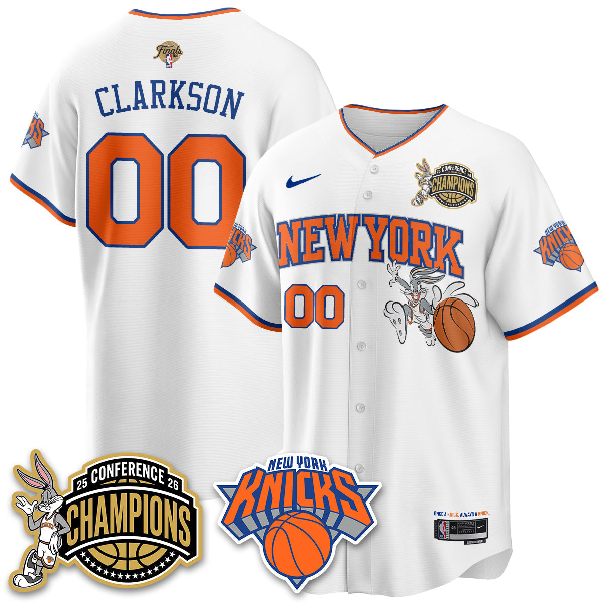 NYK 2026 NBA Finals x Bunny Vapor Jersey V2- Stitched