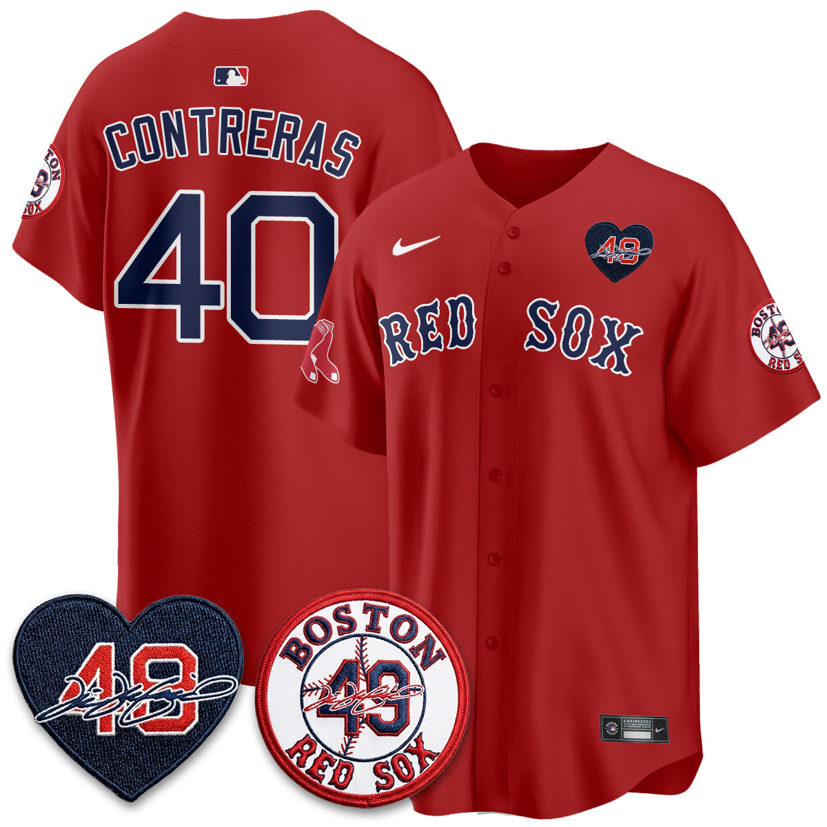 BOS Tim Wakefield Memorial Patch Vaper Premier Limited Jersey - Stitched