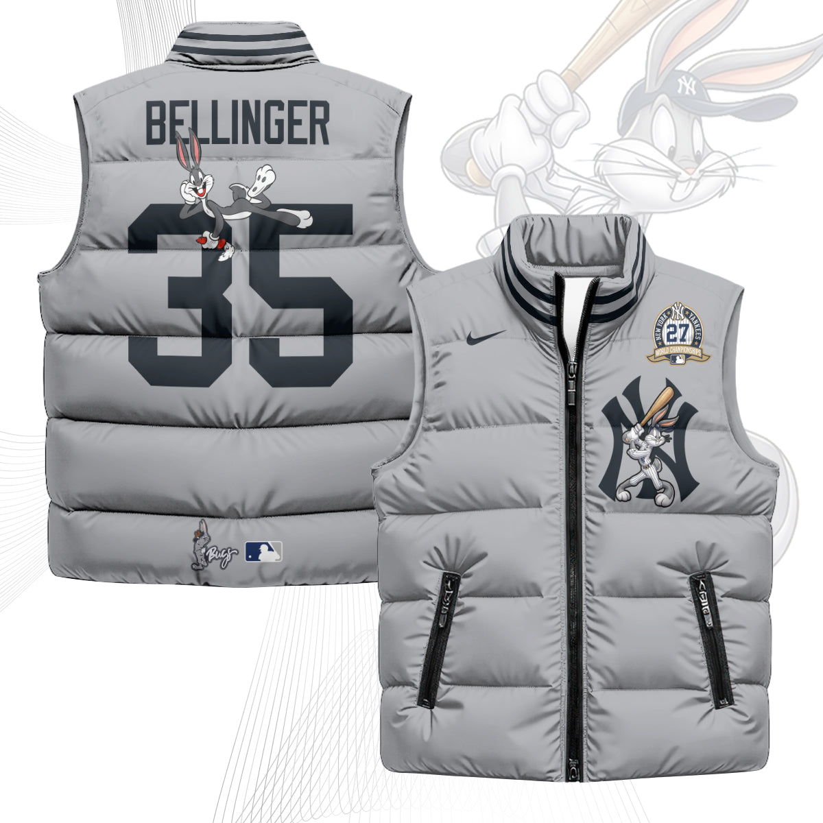 NYY Edition Unisex Puffer Vest - Printed