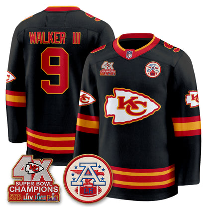 KC 4X Champs Edition Hockey Jersey - Stitched