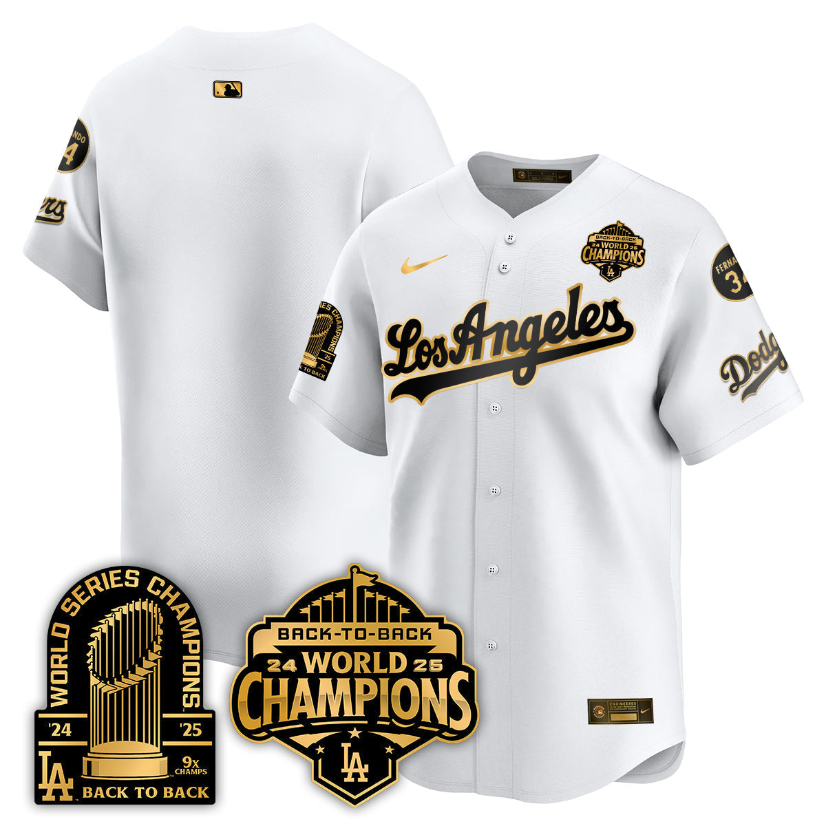 LAD Alternate Vapor Limited Jersey - 9x Champs - Stitched