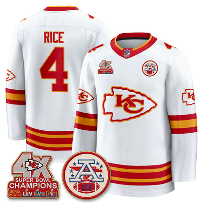 KC 4X Champs Edition Hockey Jersey - Stitched