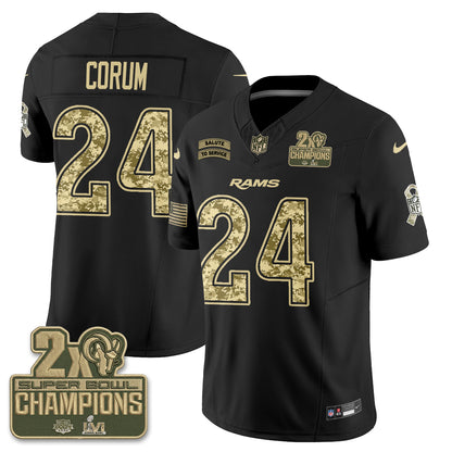 Los Angeles Rams 2026 Salute To Service Vapor Jersey V2- Stitched