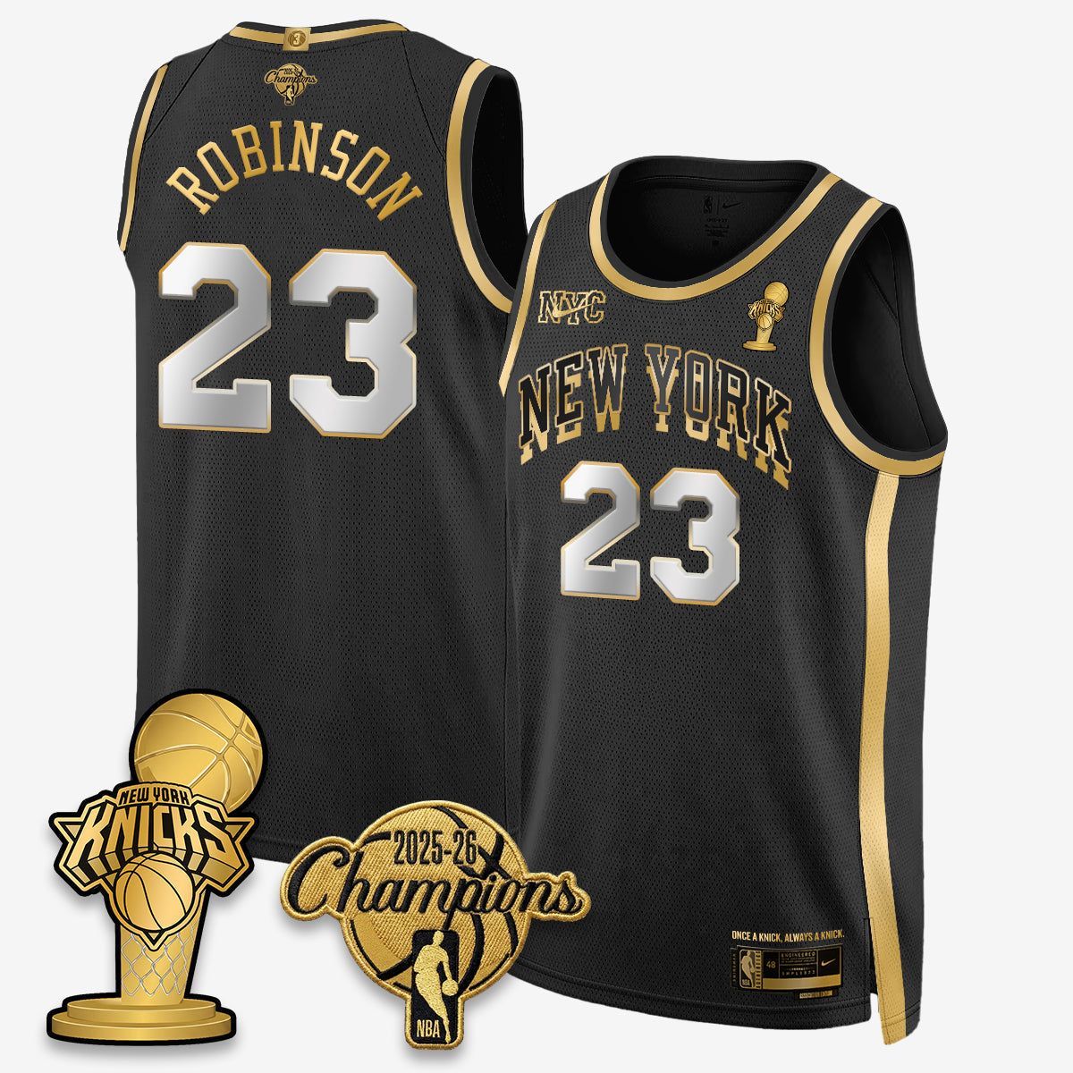 NYK 2026 NBA Champions Gold Edition Vapor Jersey - Stitched