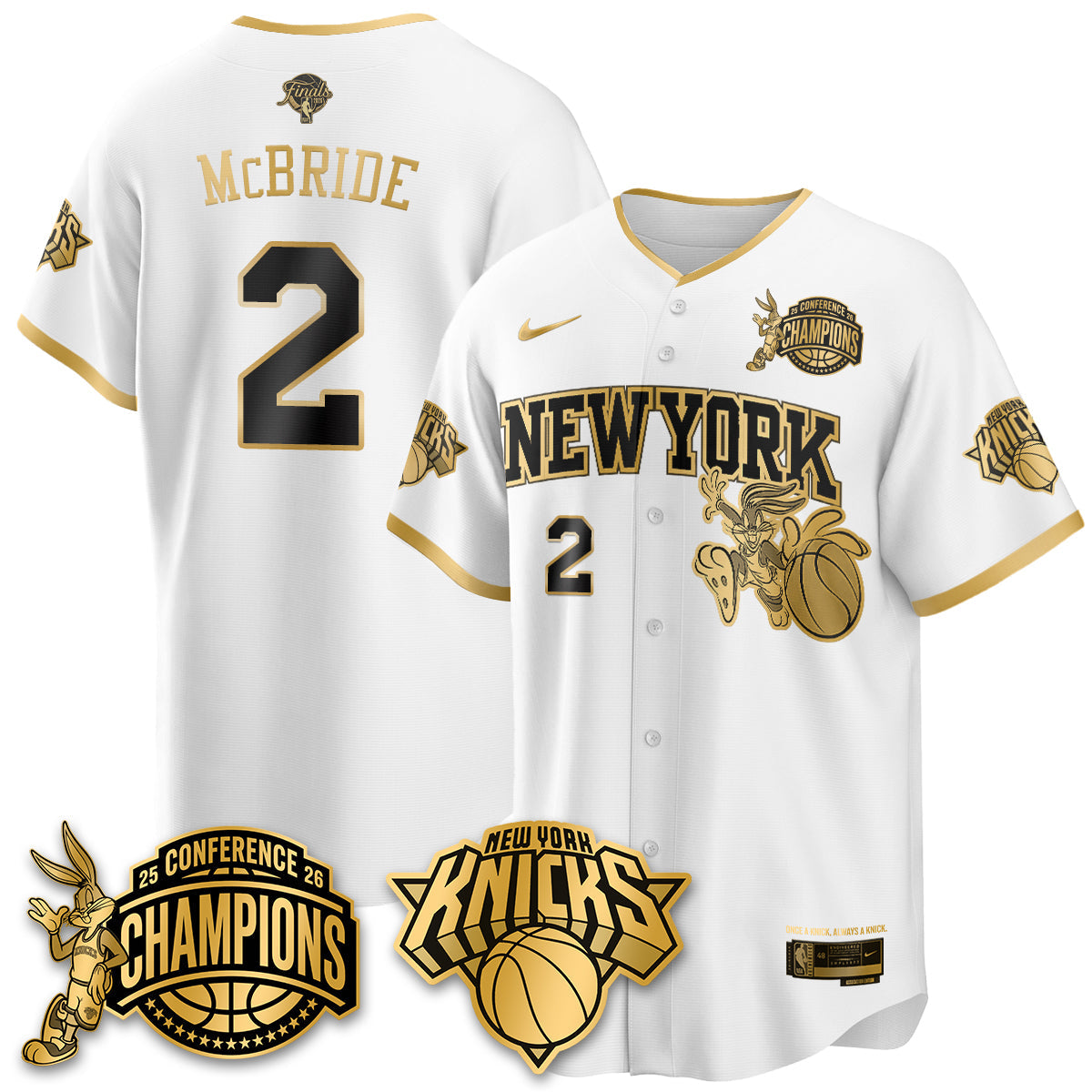 NYK 2026 NBA Finals x Bunny Vapor Jersey V2- Stitched