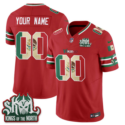 Minnesota Vikings Mexico Edition Vapor Custom Jersey - Stitched