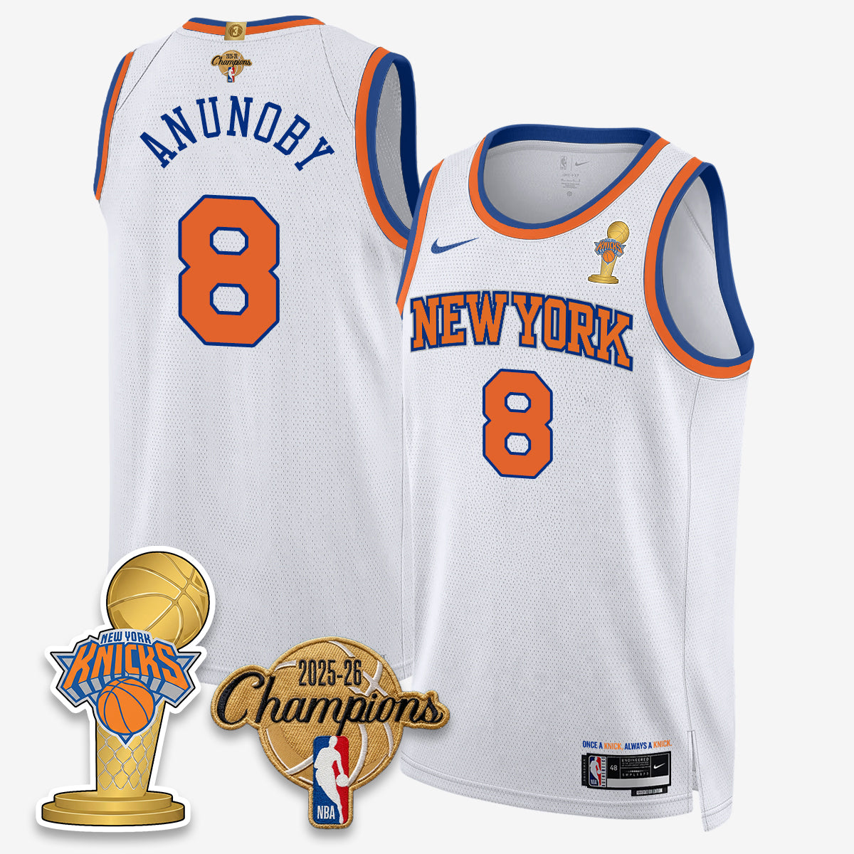 NYK 2026 Basketball Champions Vapor Jersey - Stitched