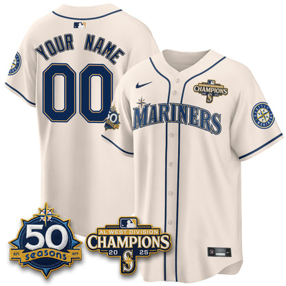 SEA Vapor Premier Custom Limited Jersey - 50th Anniversary & AL West Division Champions - Steelheads Community Funds - Stitched
