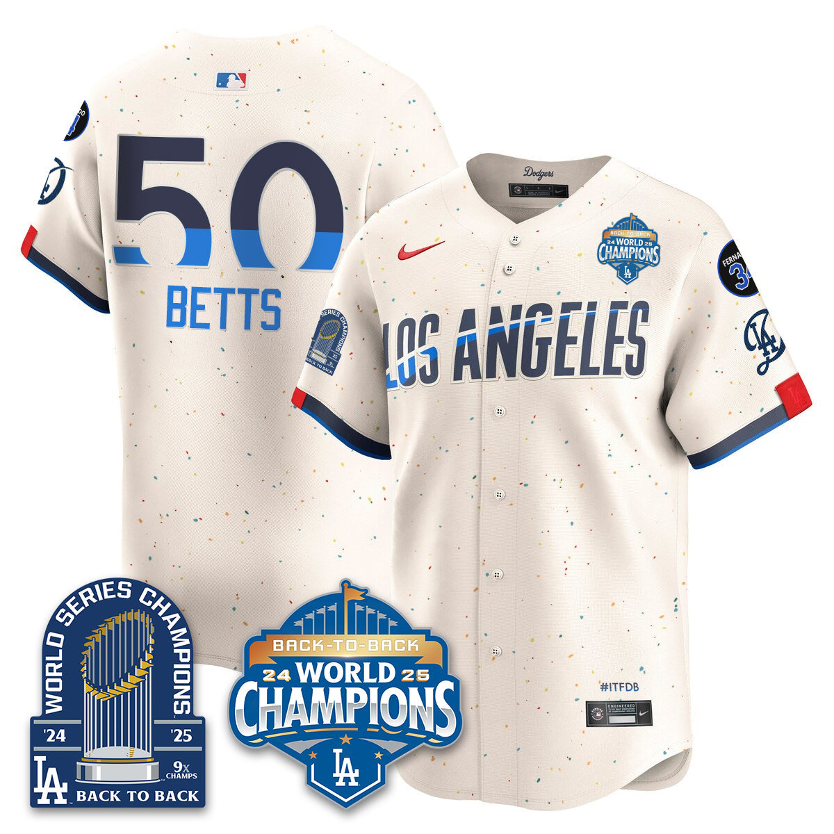 LAD Alternate Vapor Limited Jersey - 9x Champs - Stitched
