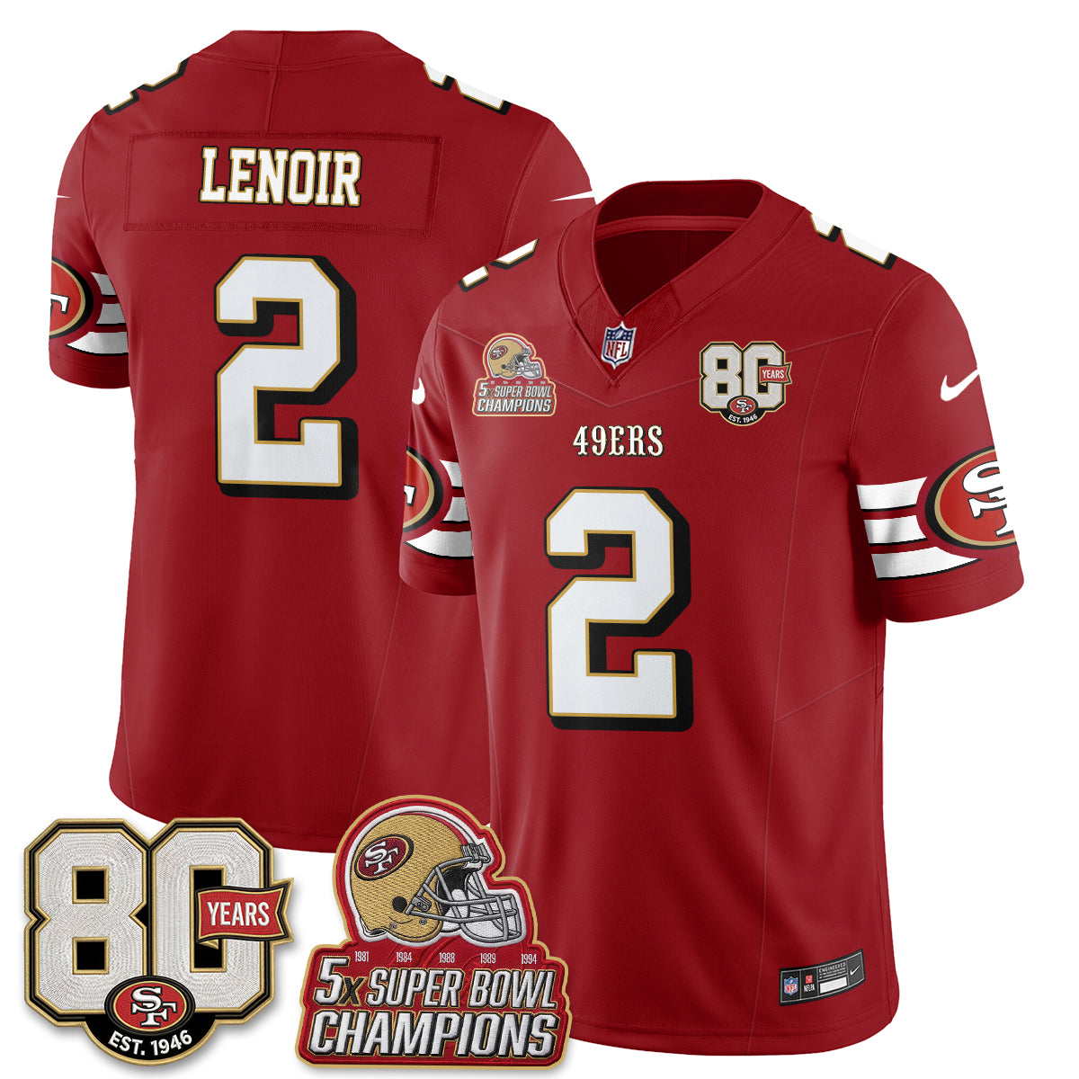 SF Throwback Vapor Jersey - Stitched