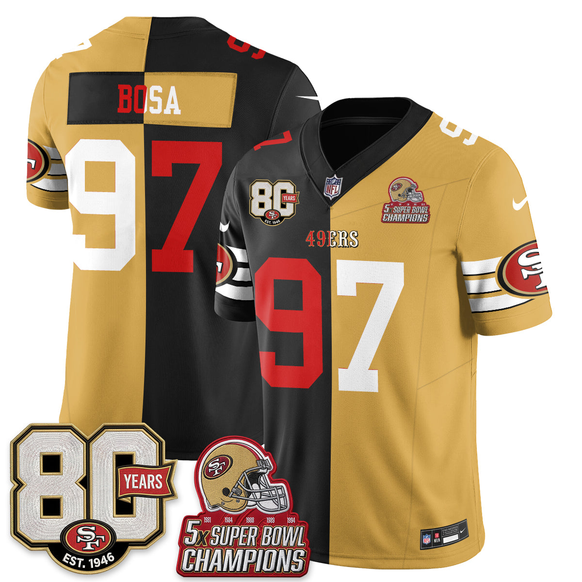 SF Split Style Vapor Jersey - Stitched