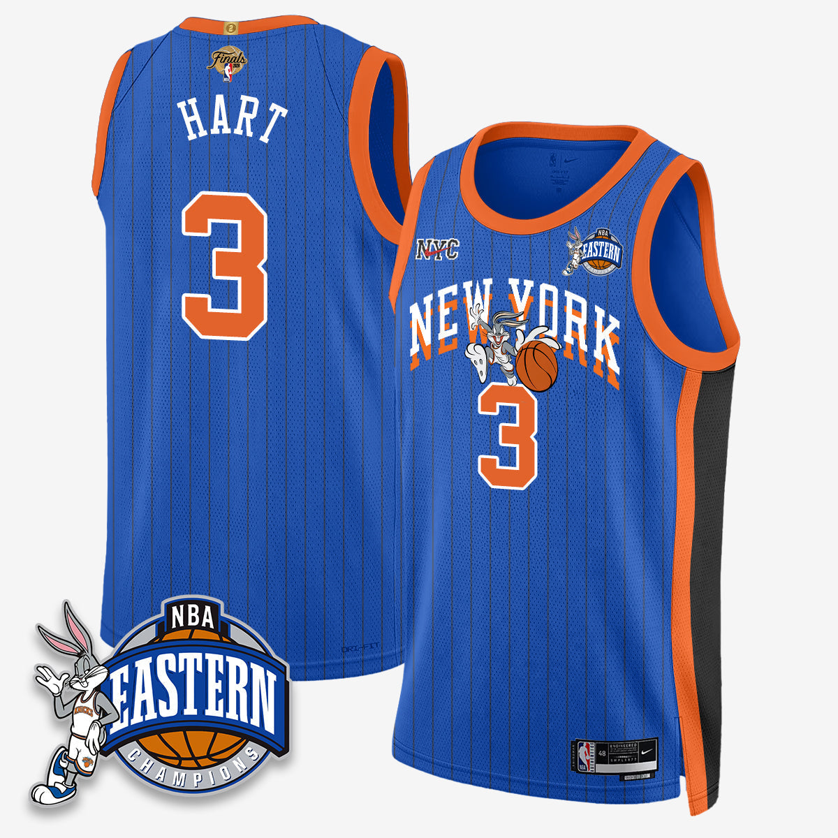 NYK 2026 NBA Finals x Bunny Vapor Jersey - Stitched