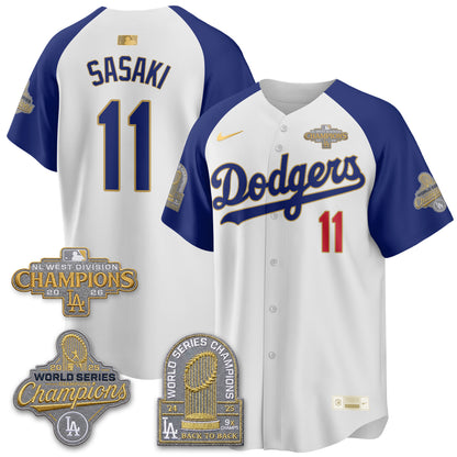 LAD 2026 NL West Champs Gold Vapor Jersey- Stitched