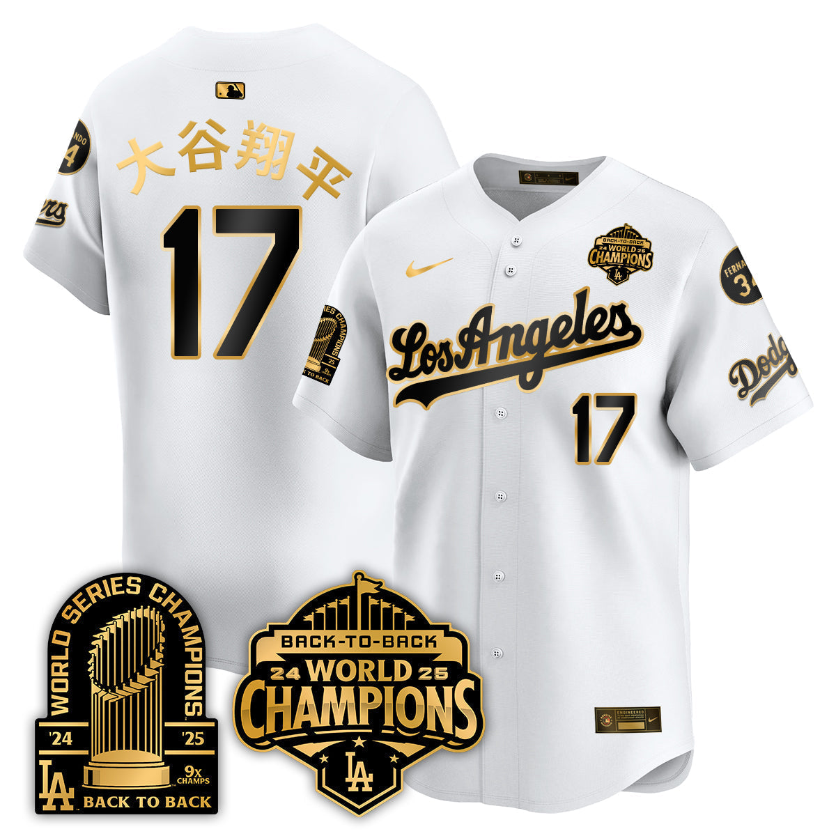 LAD Alternate Vapor Limited Jersey - 9x Champs - Stitched