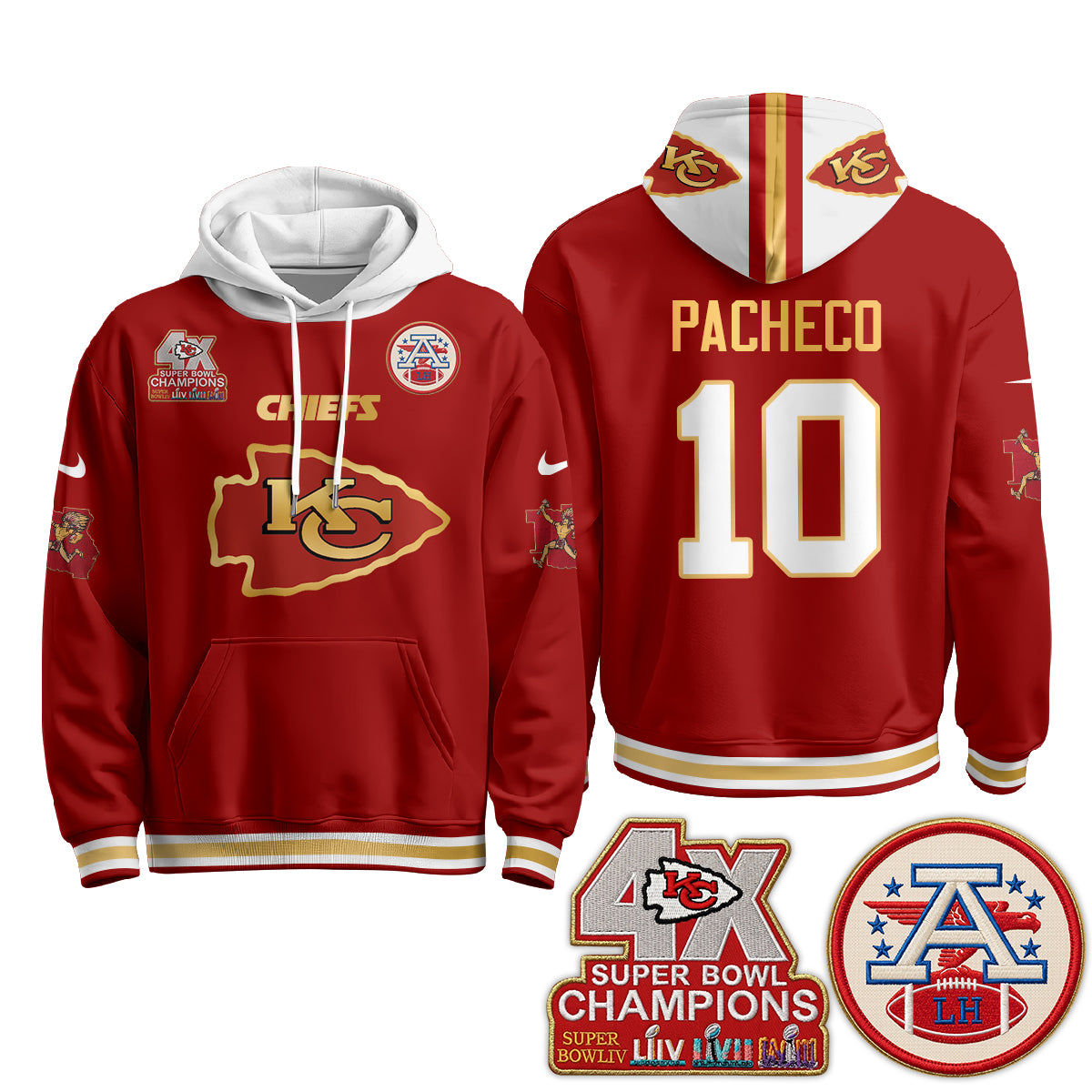 KC 4X Champs Gold Edition Hoodie - Stitched