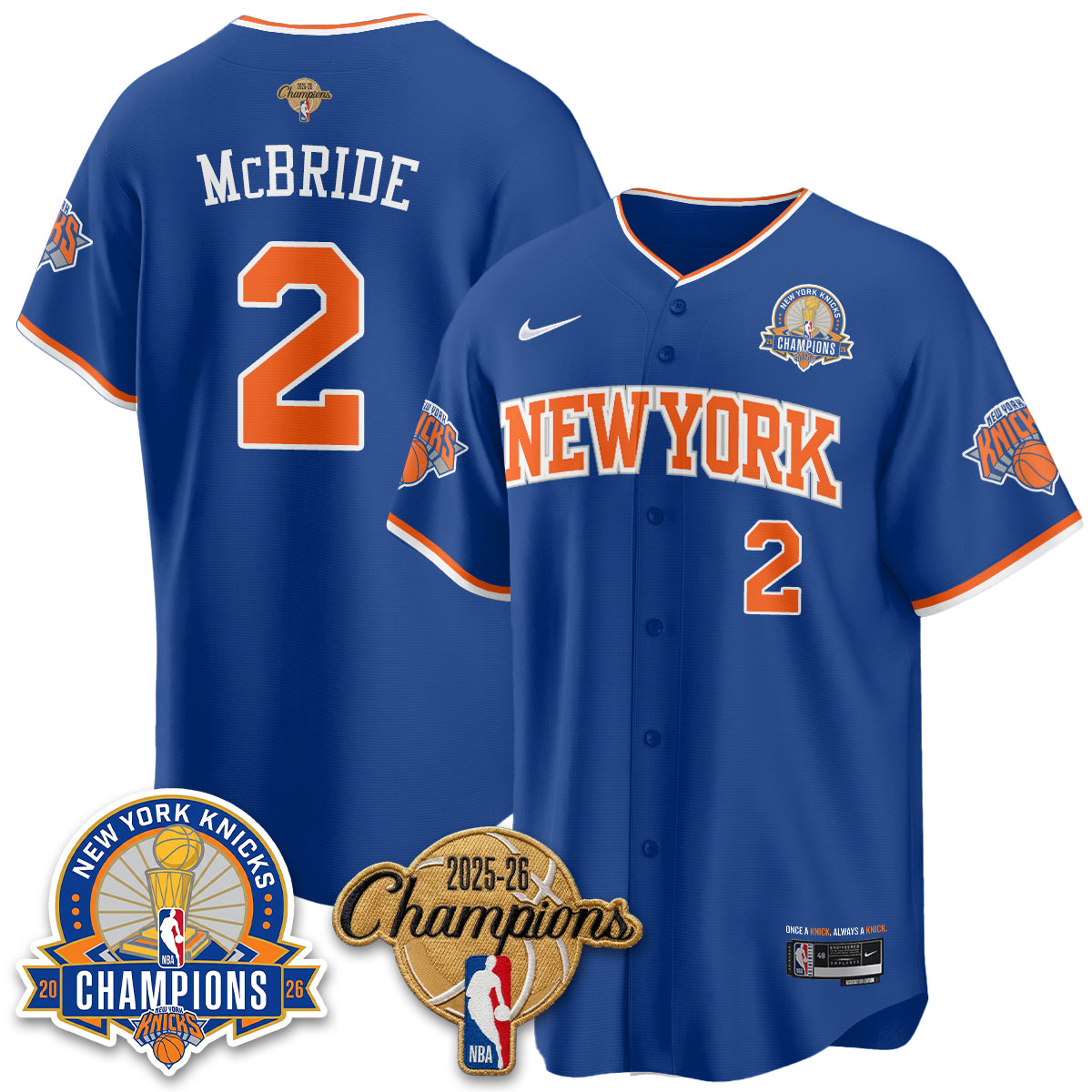 NYK 2026 NBA Champions Special Edition Vapor Jersey V2- Stitched