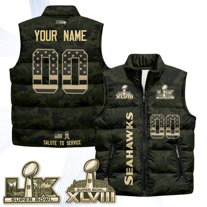 SEA 2026 Salute to Service Custom Puffer Vest - Printed