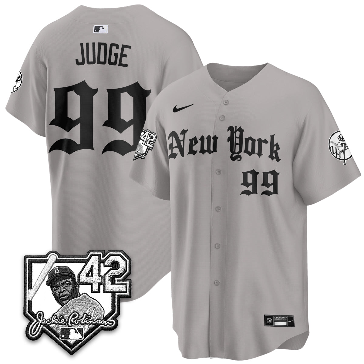 NYY 2026 Jackie Robinson Day Gothic Vapor Limited Jersey - Stitched