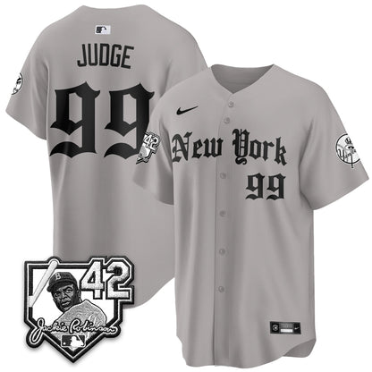 NYY 2026 Jackie Robinson Day Gothic Vapor Limited Jersey - Stitched