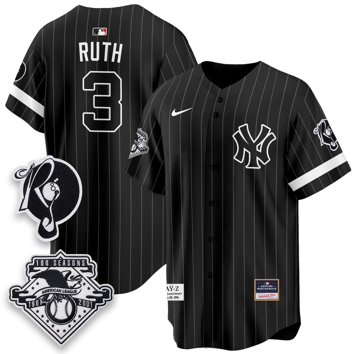 NYY x Jay Z Edition Vapor Jersey - Stitched