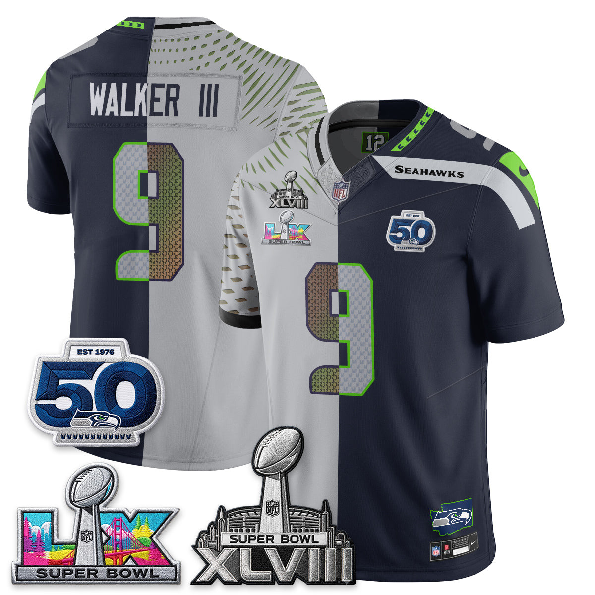 SEA SB LX Champs Split Edition Vapor Jersey - Stitch