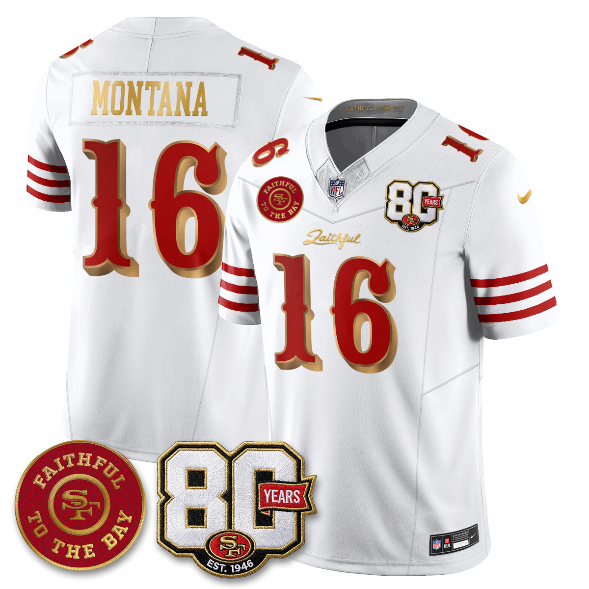 SF “Rivalries” Vapor Limited Jersey - Faithful To The Bay Patch - Stitched